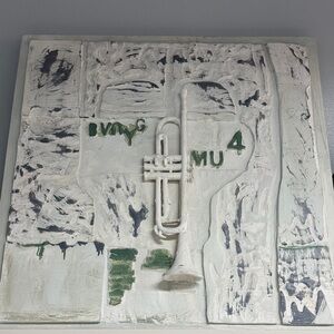 Abstract White and Green Wall Art